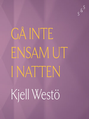 cover image of Gå inte ensam ut i natten
